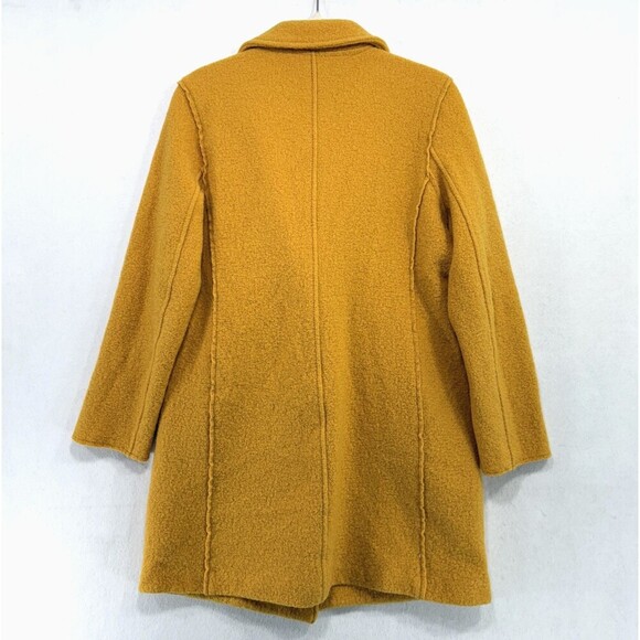 J.Crew Coat Women 6P Mustard Yellow Topcoat Daphne Petite Italian Boiled Wool - Picture 2 of 14